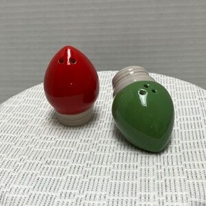 Festive Red and Green Salt and Pepper Shakers